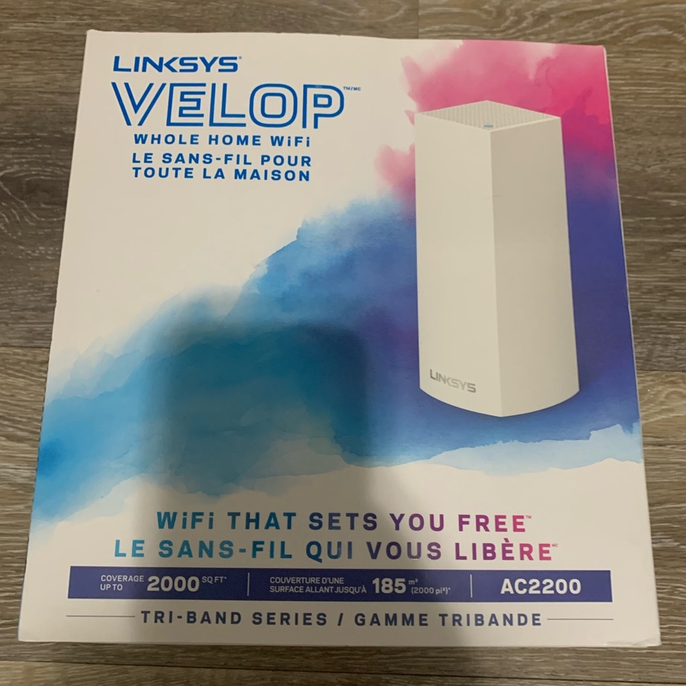 Lynksys velop AC2200 whole home wifi